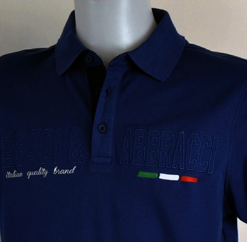 Polo uomo Baci Abbracci con logo ricamato grande e stampa sul collo art BAM2120 - Imagen 8 de 18