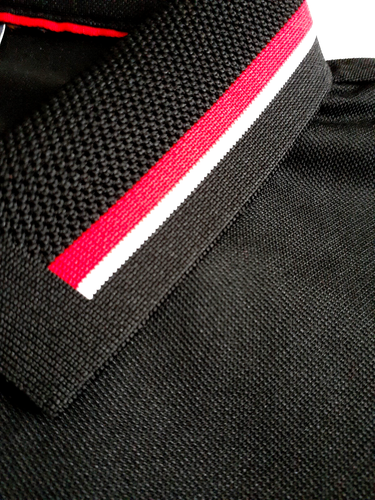 Kansas City Chiefs KC Mens Dri Fit Polo Shirt XL SLIM Black Red White Stripe NEW - Picture 5 of 10