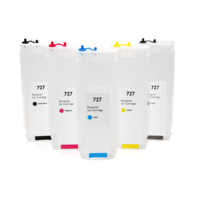 6*130ml For HP 727 Empty Ink Cartridge For HP T1530 T920 T1500 T2500 T930 T2530