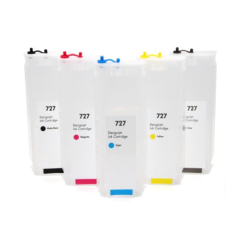 6*130ml For HP 727 Empty Ink Cartridge For HP T1530 T920 T1500 T2500 T930 T2530 - 第 1/6 張圖片