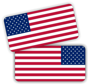 Premium American Made US Flag 3x5 In Decal 10 Pack. USA