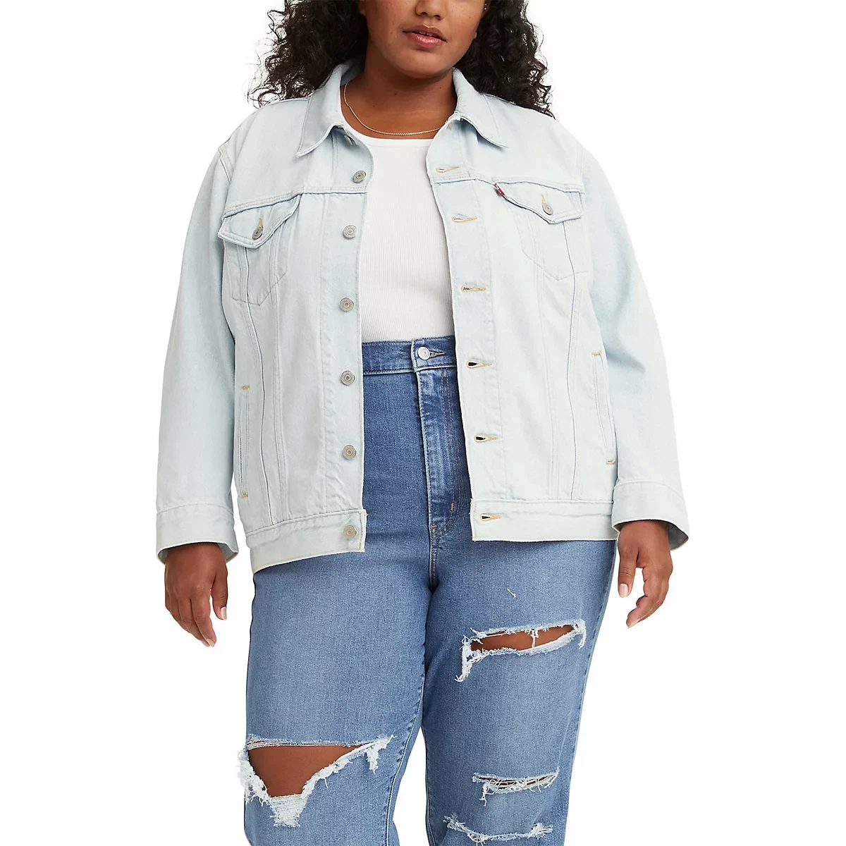 NWT Levi's Ex-Boyfriend Trucker Denim Jean Jacket Plus Size 1X