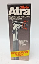 New NIP NOS Gillette Atra Razor Pivoting Head Twin Blade SAMPLE Invitation Pack