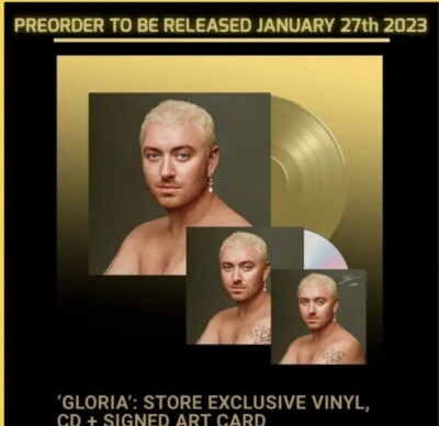 Sam Smith - Gloria Limited Gold Vinyl & CD + Autographed Art Card 