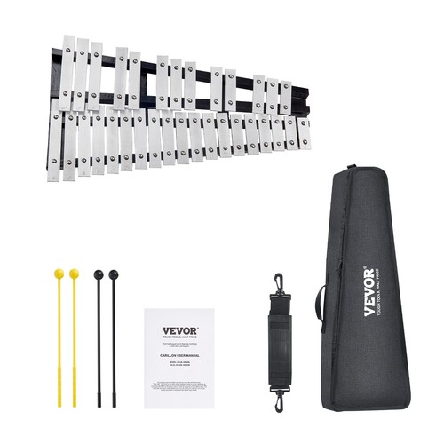 VEVOR 32 Note Glockenspiel Xylophone Bell Kit with Mallets, Drum Sticks and Bag - Picture 9 of 12