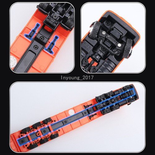 Flatbed Truck with Excavator 1:50 Diecast Metal Construction Vehicle Toys Orange - Picture 10 of 13