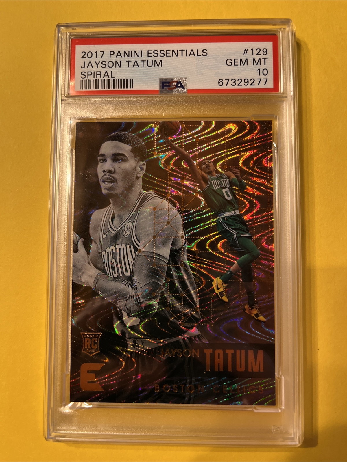2017 Jayson Tatum Panini Essentials Spiral #129 Rookie Gem Mint PSA 10 LOW POP