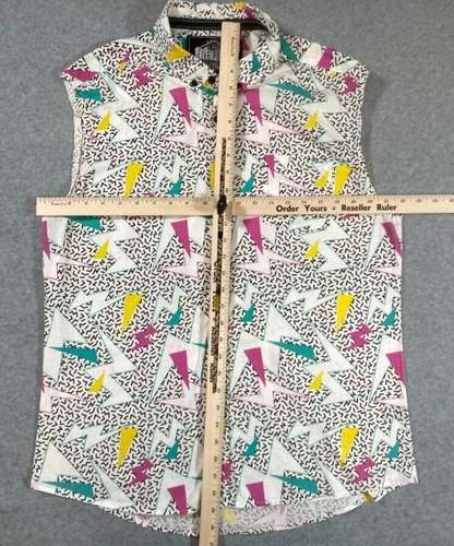 5 Point industries NYC Shirt Slim fit Button Up Sleeveless Large - Picture 3 of 8