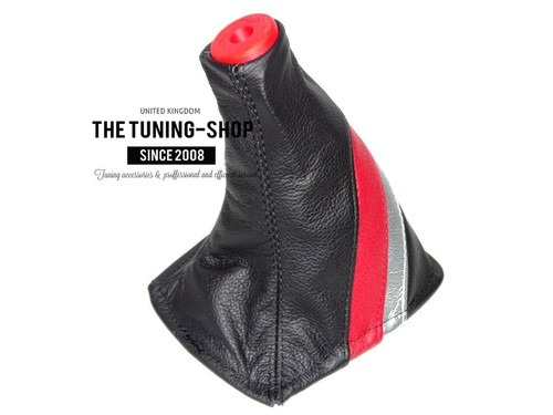 Shift Boot For Toyota Celica 1999-2005 TRD Stripes + Top Plastic Ring Red - Picture 2 of 3