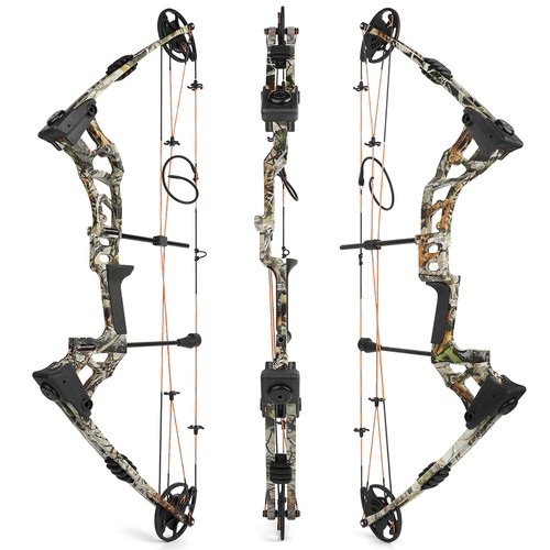 Compound Bow Arrow Set 0-70lbs Adjustable Archery Bow Hunting Shooting 320fps - Picture 9 of 21