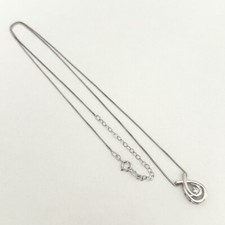 925 Sterling Silver Genuine Real Diamond Pendant Adjustable Chain Necklace