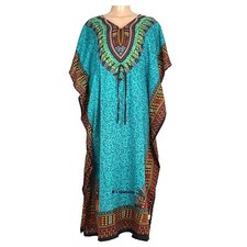 Long Kaftan Dress Women Caftan Tunic Dress Plus Size Hippy Boho Maxi Night Gown