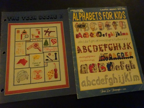 NEEDLEPOINT COUNTED CROSS STITCH Designs Lot 9 Books Designs Kids Alphabets XS7 - Picture 2 of 7