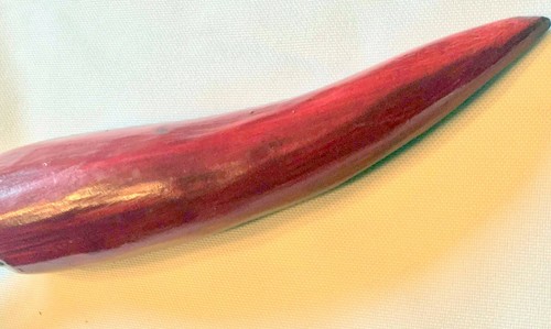 Peperoncino Artificiale Grande in Legno 7" Peperoncini Verdure Decorativi - Realistico - Foto 5 di 7