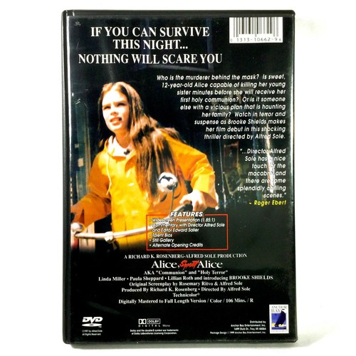 Alice, Sweet Alice (DVD, 1977, Widescreen) Like New !    Brooke Shields  - Picture 2 of 3