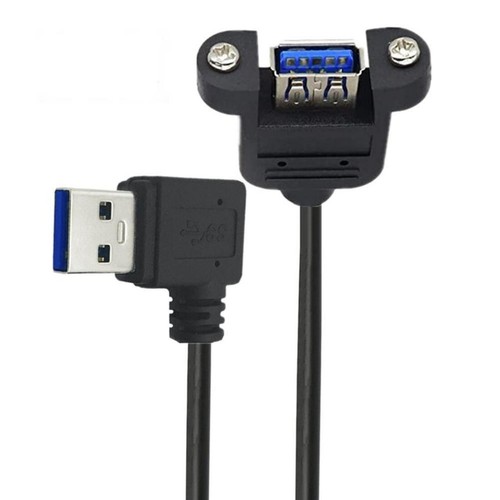 CY 12 Inch Short USB Extension Cable, USB 3.0 Panel Mount Type Cable with Screws - Picture 10 of 11