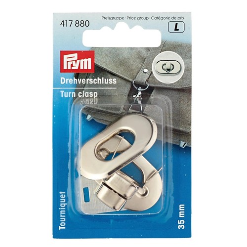 PRYM Taschenverschluss Drehverschluss silber - Bild 1 von 2