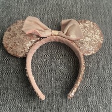 Disney Parks Briar Rose Gold Redesigned Minnie Mouse Ears Headband Bow Hat