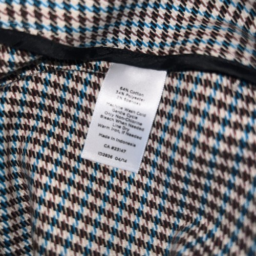 Talbots Houndstooth Print Dress Pants Slacks Teal, Brown And White Size 14 NWOT - Bild 7 von 7