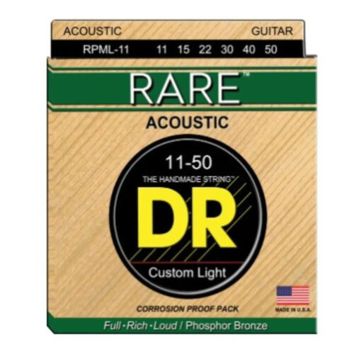 3 SETS DR Acoustic Guitar Strings 11-50 CUSTOM LIGHT Phosphor Bronze RPML-11 - Picture 4 of 8