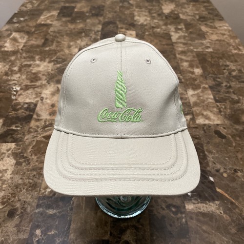 Coca Cola Hat Cap Canvas Adjustable Baseball Green Lime Embroidered RARE Team LA - Picture 8 of 17