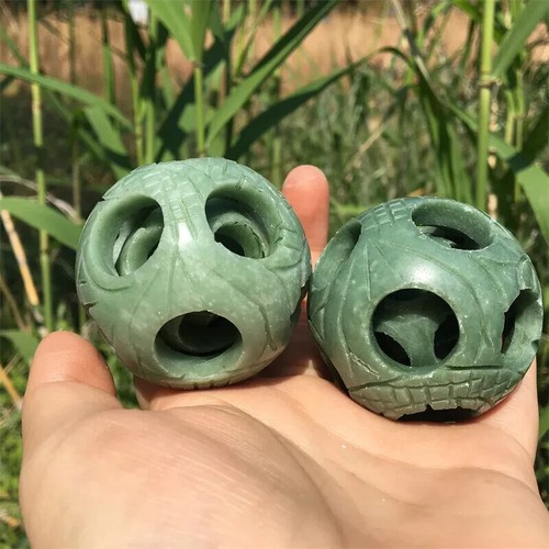 2" Natural Verde Jade Exquisita Esfera Tallada Cuarzo Cristal Reiki Bola Regalo 1 pieza - Imagen 5 de 7
