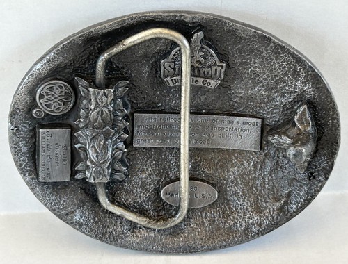 Vintage Belt Buckle Train Locomotive Railroad Siskiyou Buckle Co 1988 - Picture 2 of 6