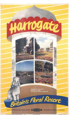 EISENBAHN WERBEPLAKAT AUF POSTKARTE HARRAGATE FLORAL RESORT KARTE NR 1O175563
