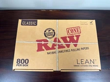 RAW Classic LEAN Cones | 800 Cone Bulk Box - Factory Box