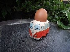 Hippie Hippy Boho Orange Camper Van Peace Sign Badge Egg 1 Registration Egg Cup