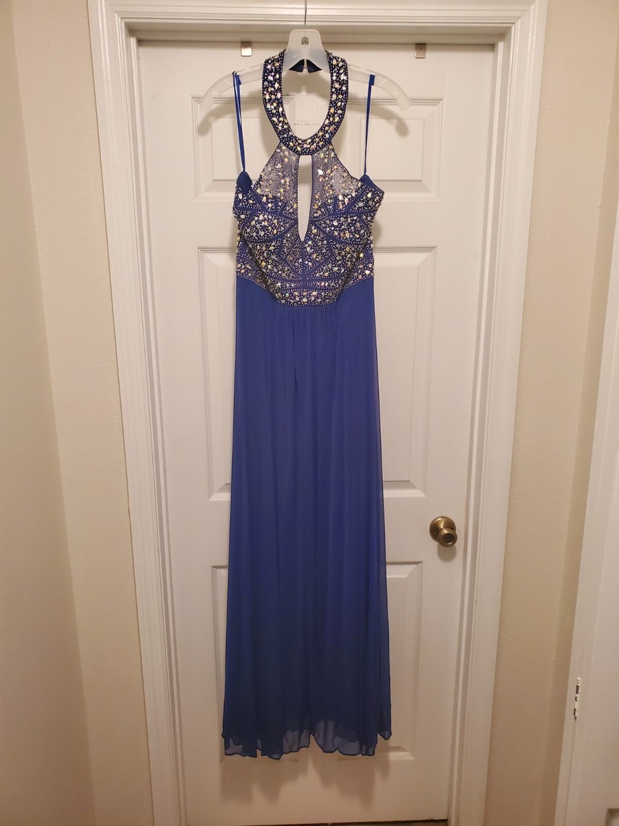 BLUE FULL LENGTH FORM FITTING FORMAL GOWN | eBay BLUE FULL LENGTH FORM FITTING FORMAL GOWN | eBay