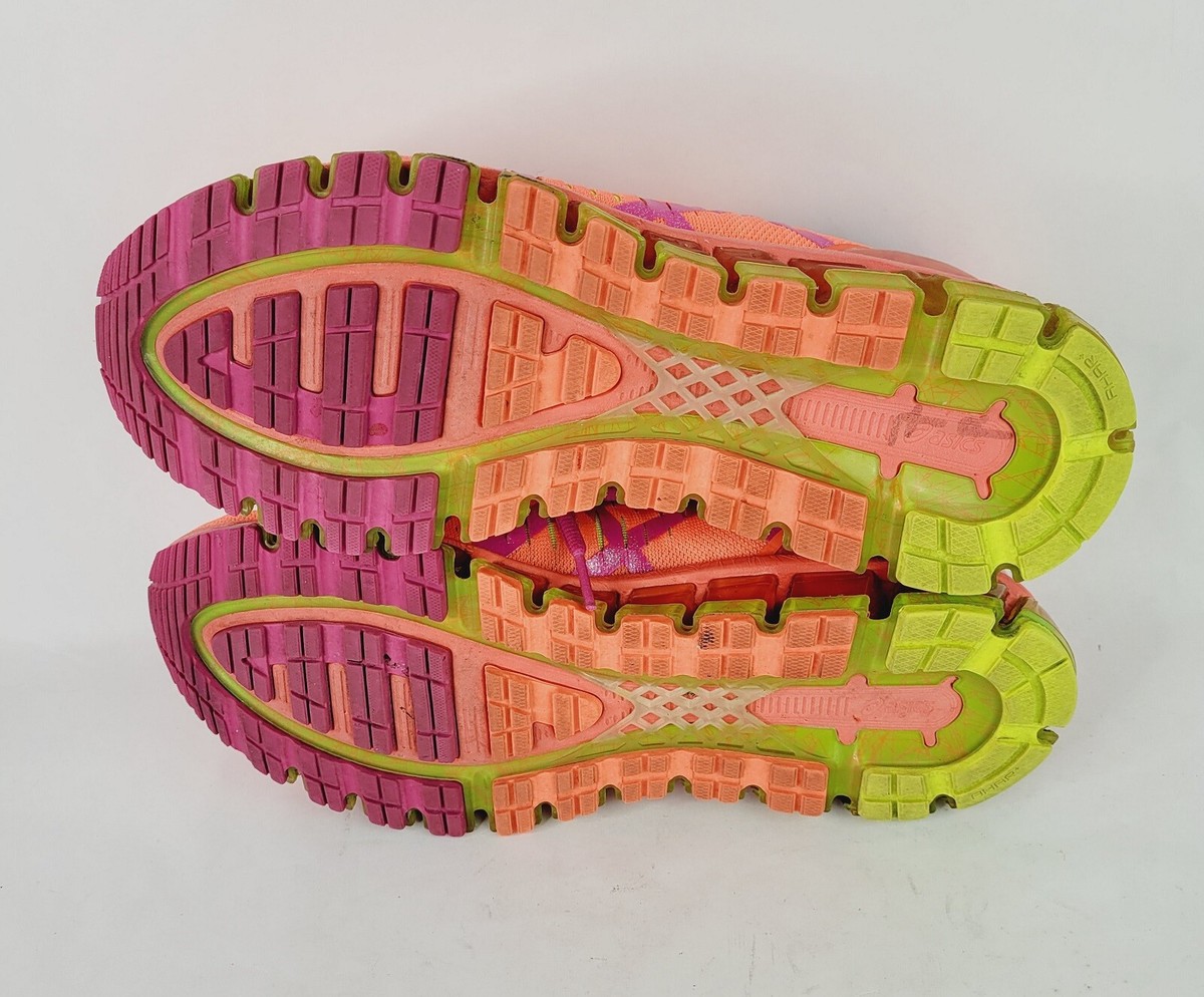 ASICS T5J6N Womens Sz 9.5 Purple Orange Gel Quantum 360