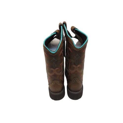 Botas occidentales Justin Raya para mujer - punta cuadrada tostadas talla 5,5B - Imagen 3 de 6
