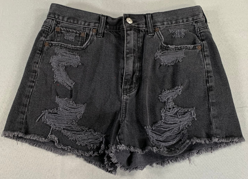 American Eagle Outfitters vintage Shorts 6 Mom Black Distressed Denim High Rise