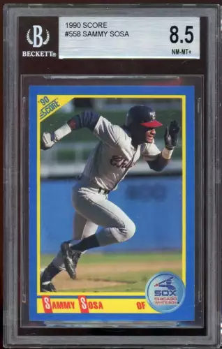 Sammy Sosa Rookie Card 1990 Score #558 BGS 8.5 (9 9 8.5 8)