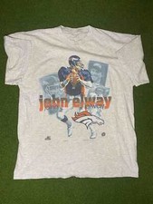 1997 Denver Broncos - John Elway - Vintage NFL Player Tee Shirt XL 