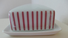 MELITTA ZÜRICH JUPP ERNST Streifen ROT KLEINE Butterdose TOP 1-125 Butterglocke