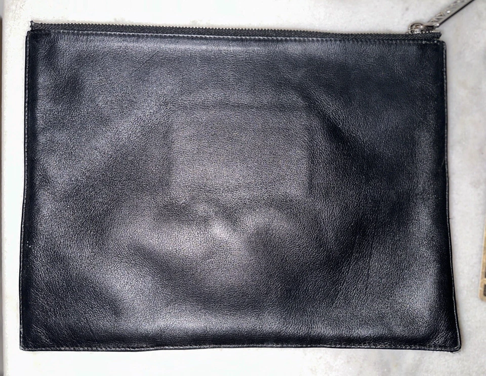 Auténtico bolso sin asas tejido bordado tigre negro espalda cuero KENZO Paris Foto 2 de 3