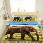 3D Elephant N35 Animal Bed Pillowcases Quilt Duvet Cover Queen King Amy
