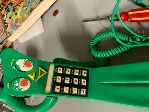 Vintage Flossmoor Gumby Telefon - Augen haben Farbabnutzungen - Bild 2 von 9