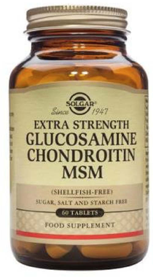 Solgar Extra Strength Glucosamine Chondroitin MSM (ShellfishFree) 60