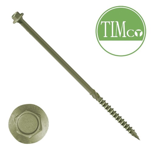 20 EXTRA LONG DECKING SCREWS 250mm Weather Resistant Treated Coated TIMCO IN-DEX - Picture 5 of 5