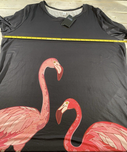 Nanu Tunic Top Sz 3X Pink Flamingo Cruise Wear Vacation Tropical Coastal NWT - Picture 5 of 12
