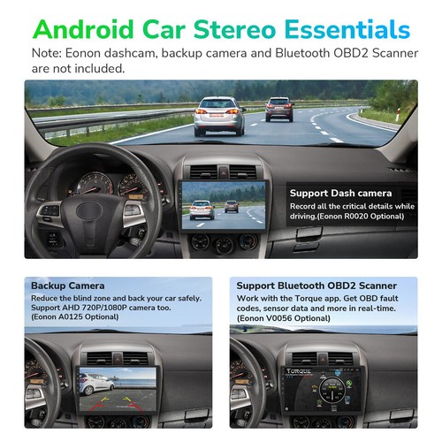 2 DIN 10.1" Car Stereo Android Auto 13 6+64GB GPS Radio CarPlay Bluetooth 4G LTE - Picture 17 of 35