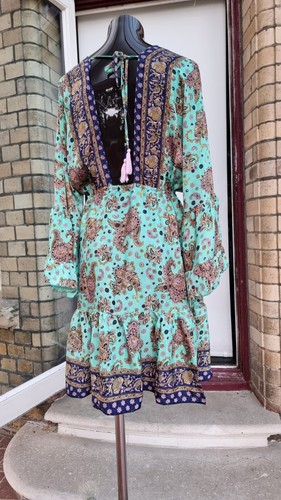 Women's Bohemian Hippy Floral Summer Dress Size S/M - Picture 3 of 5