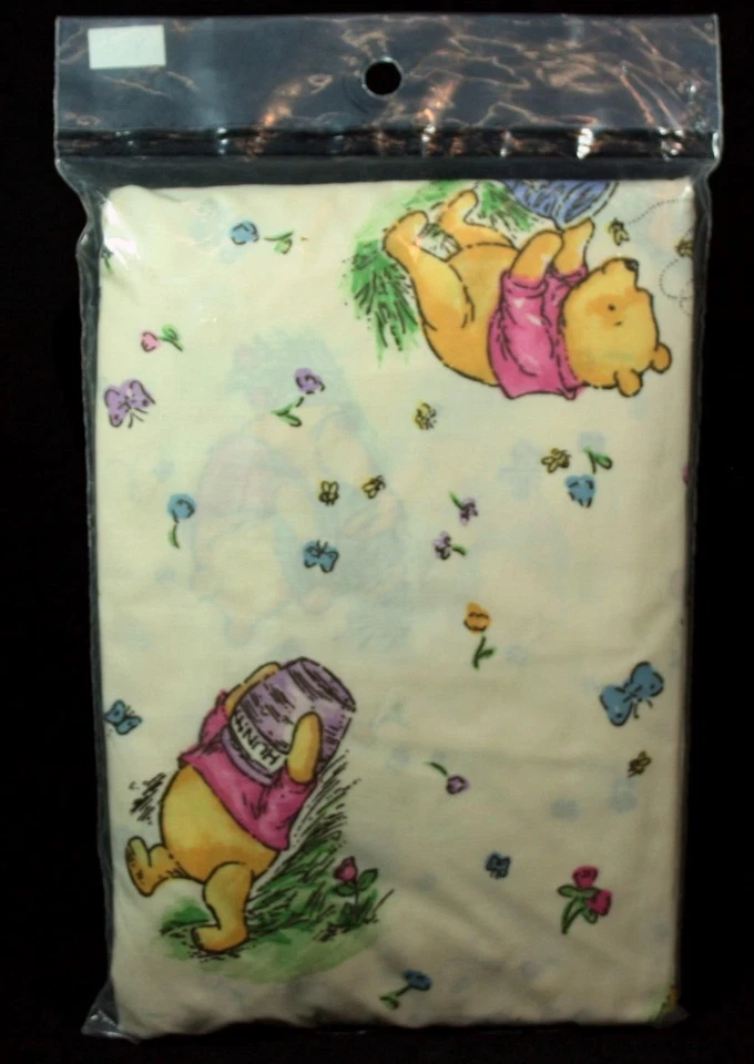 Трудно найти классическую простыню на резинке для кроватки Pooh And His Hunny Pots новая - Изображение 2 из 4