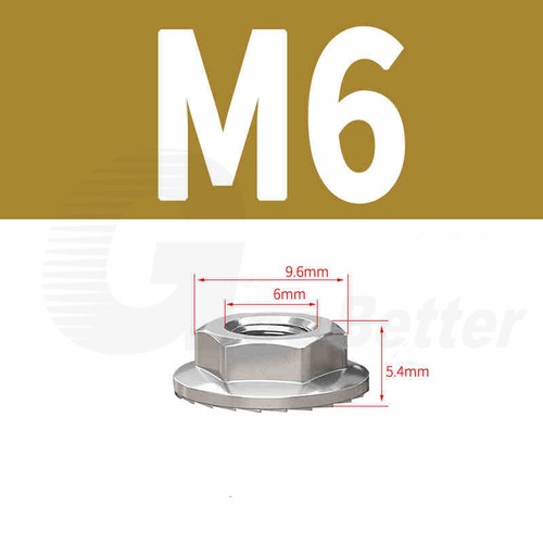 M2 M3 M4 M5 M6 M8 M10 M12 Serrated Flange Hex Lock Nuts Nickel-plated DIN 6923 - Picture 12 of 15