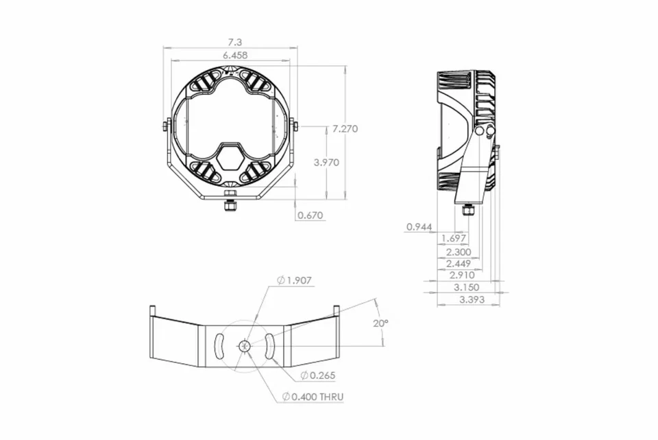 Baja Designs 270013 LP6 Pro Amber Driving/Combo LED Pod for 12-25 Universal Fit - Image 3 of 4