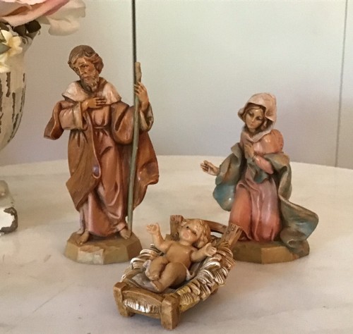1991 Fontanini Heirloom Nativity Collection “The Holy Family” 3pc. Figurine Set