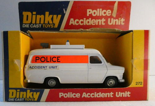 Dinky #272 Police Accident Unit Ford Transit White Accessories Original Box - Picture 5 of 18